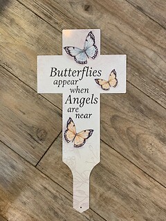 Butterflies appear when angels are near Plant Stake