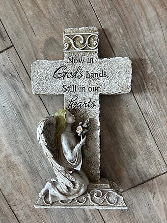 In Gods Hands Standing Cross