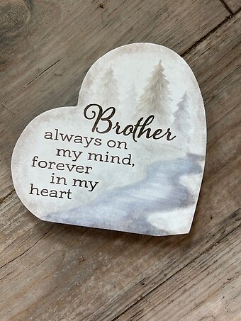 Heart Shaped Brother Plaque