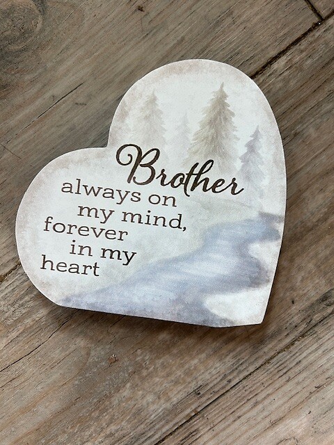 Heart Shaped Brother Plaque