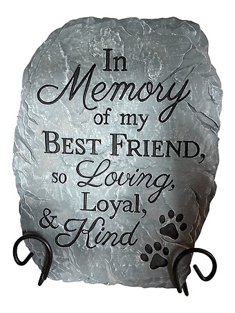 In Memory Paw Prints Plaque