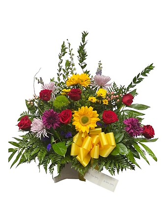 Bright Mixed Wicker Floor Basket