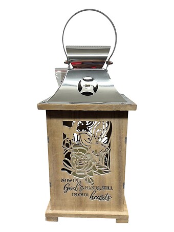 In Gods Hands Wooden Lantern