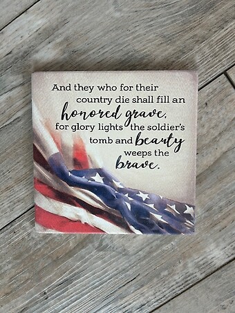 Soldiers Flag Plaque