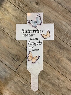 Butterflies appear when angels are near Plant Stake