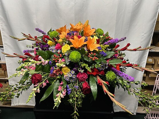Colorful Reflections Casket Spray