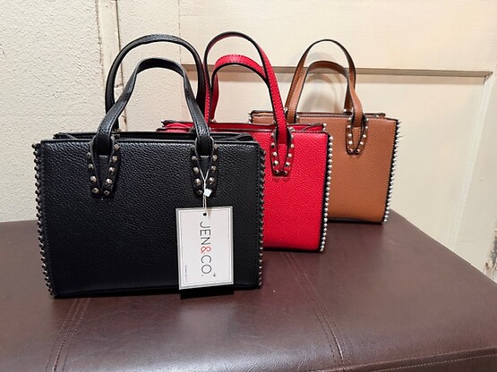 Black Studded Box Purse