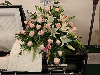 Light Pink Casket Spray