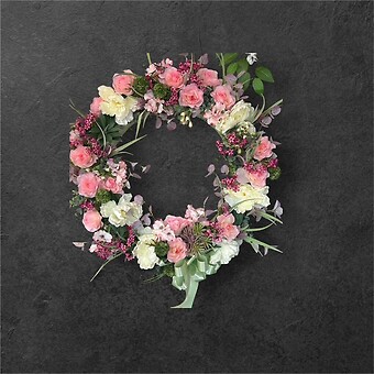 Pink Silk Wreath