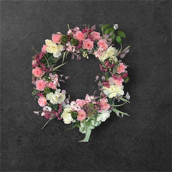 Pink Silk Wreath