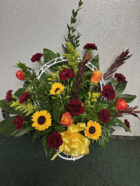 Yellow Sympathy Floor Basket