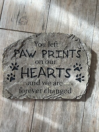 Paw Prints on Our Heart Plaque