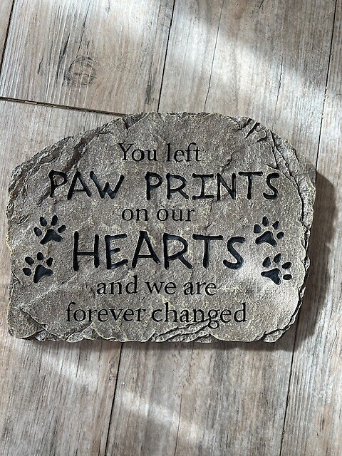 Paw Prints on Our Heart Plaque