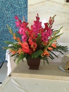 Sympathy flowers for the service