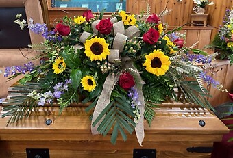 Rustic Garden Casket Spray