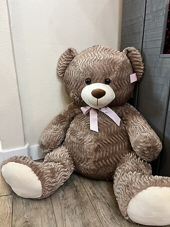 Brown Bear with Pink Bow