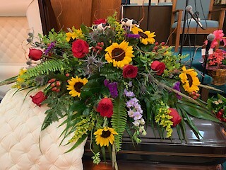 In the Garden Casket Spray