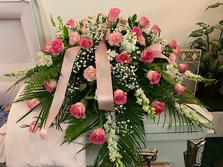 Pink Cascade Casket Piece