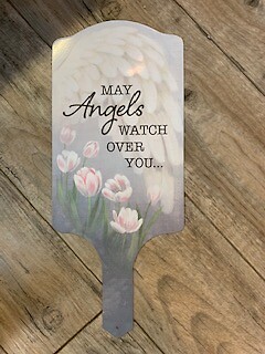 May Angels Watch Over You Plant Stake