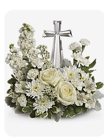 Sympathy Basket with Keepsake Cross