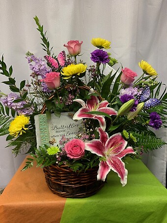 Butterfly Basket with Keepsake Plaque