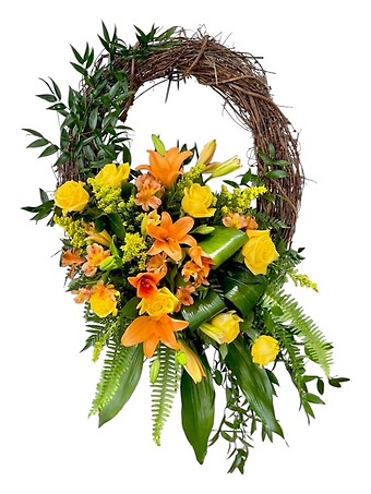 Yellow Grapevine Wreath
