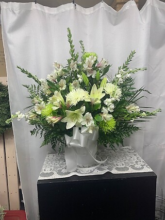 White Lily Basket