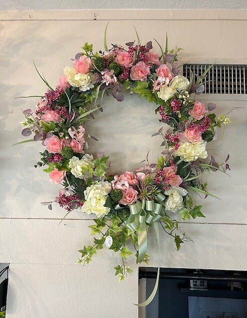 Pink Silk Wreath