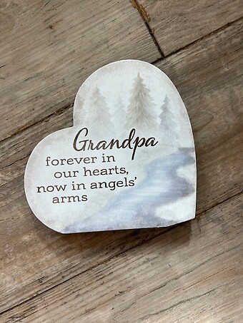 Grandpa Heart Plaque