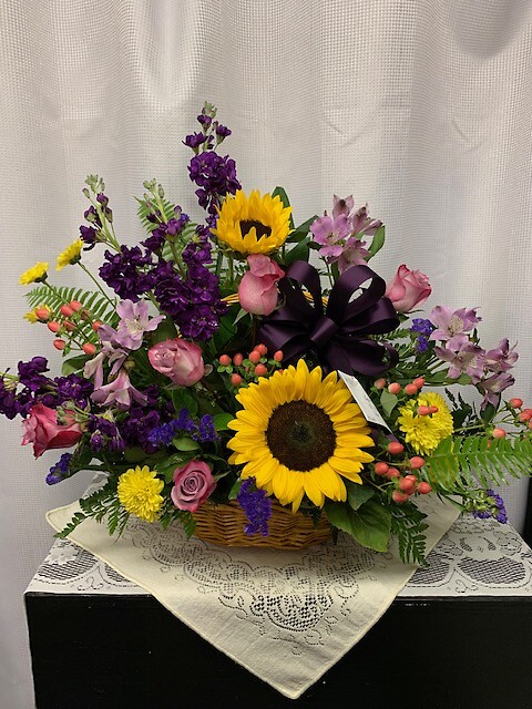 Sunflower Sympathy Basket